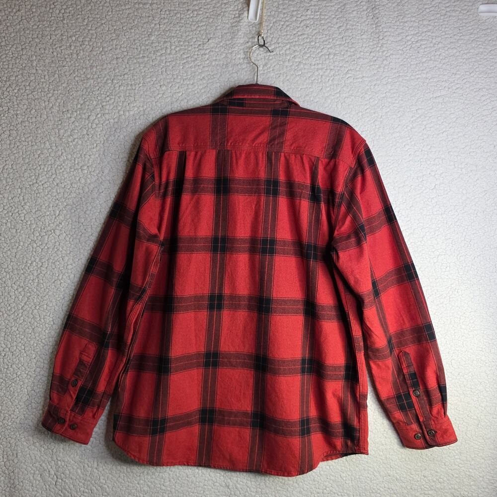 Carhartt Red and Black Plaid Casual Button Down Shirt - Picture 2 of 11